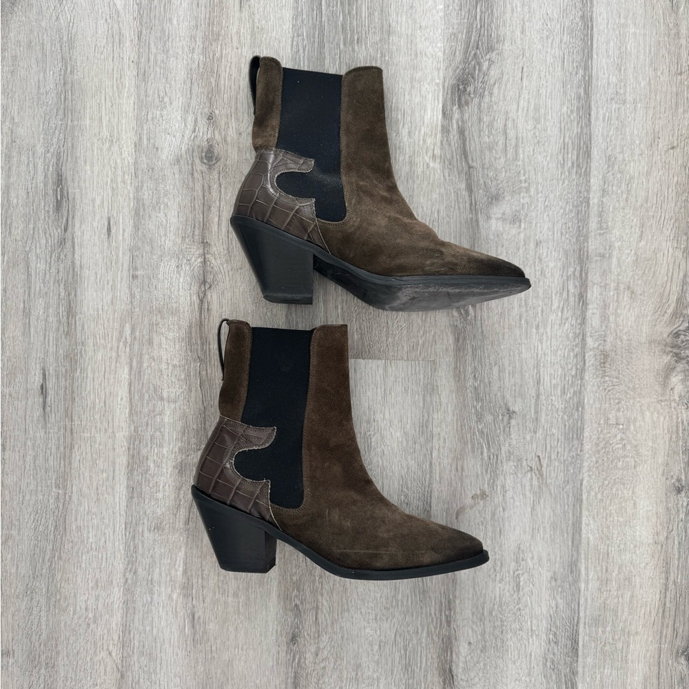 Allsaints western suede boots 40 (but fits 9)